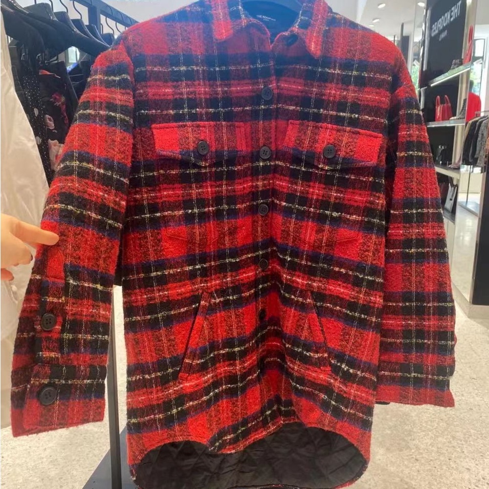 Plaid Button-Up Jacket